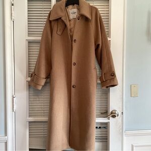 Abercrombie & Fitch Camel Long Trench Coat